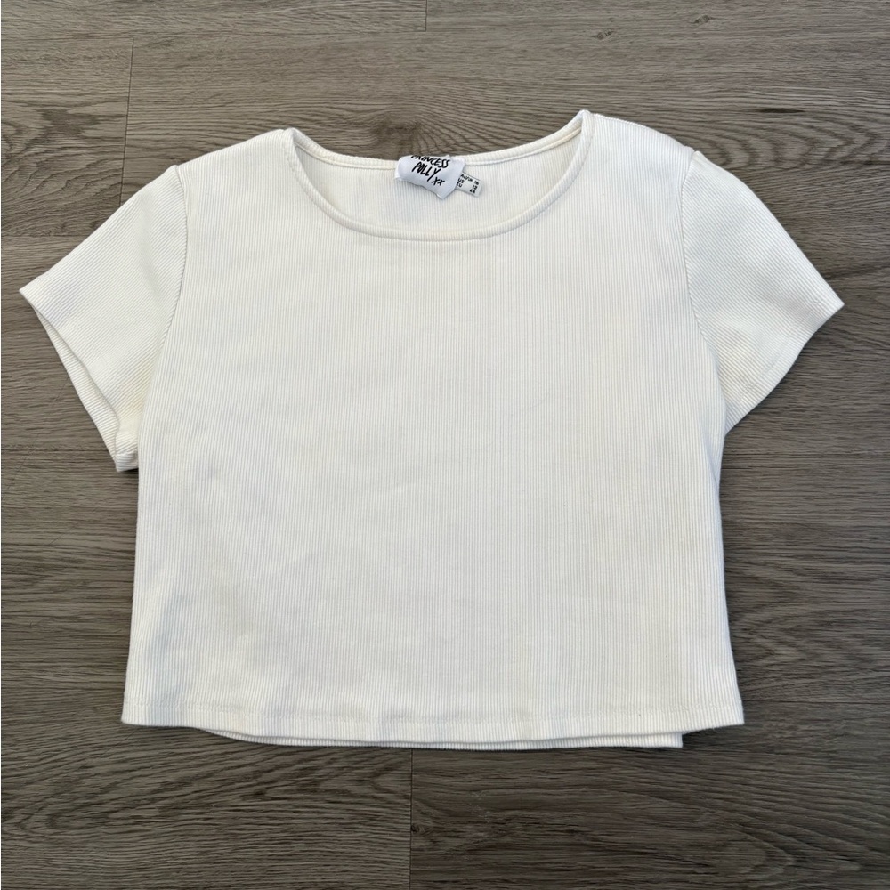 Princess Polly cropped ribbed tee